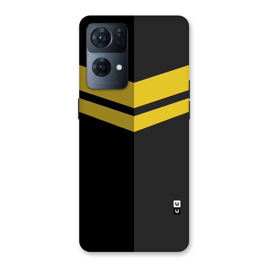 Yellow Lines Back Case for Oppo Reno7 Pro 5G