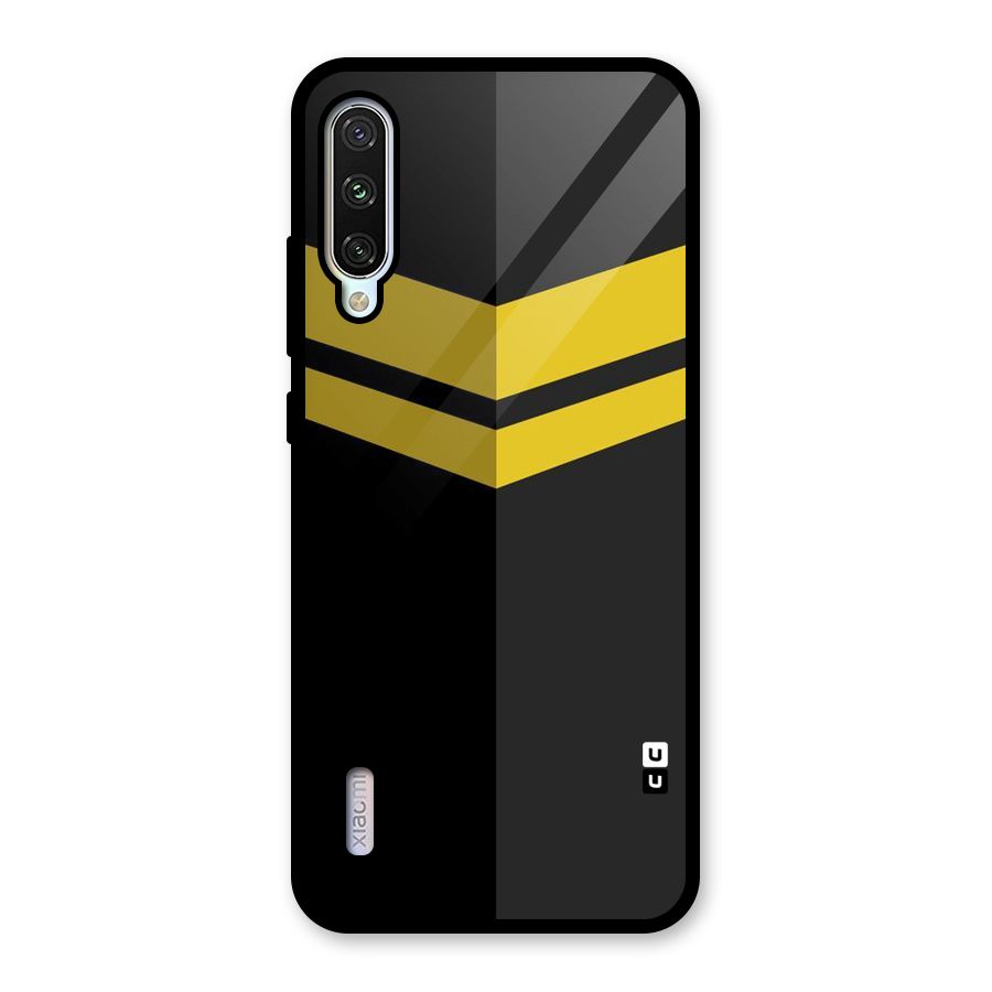 Yellow Lines Glass Back Case for Mi A3