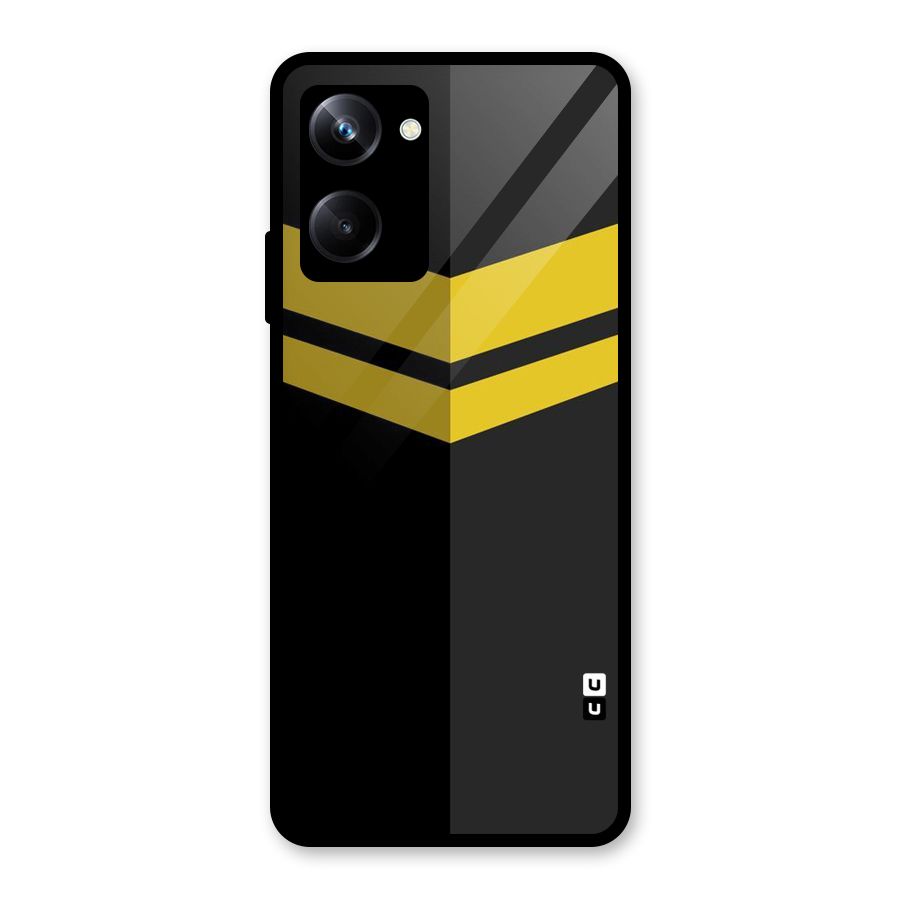 Yellow Lines Glass Back Case for Realme 10 Pro