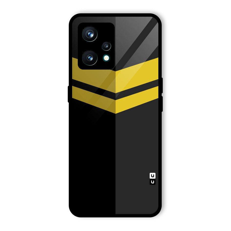Yellow Lines Glass Back Case for Realme 9 Pro Plus 5G