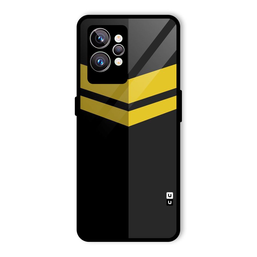 Yellow Lines Glass Back Case for Realme GT2 Pro
