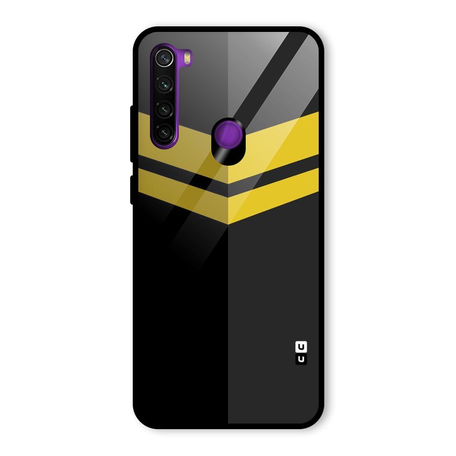 Yellow Lines Glass Back Case for Redmi Note 8