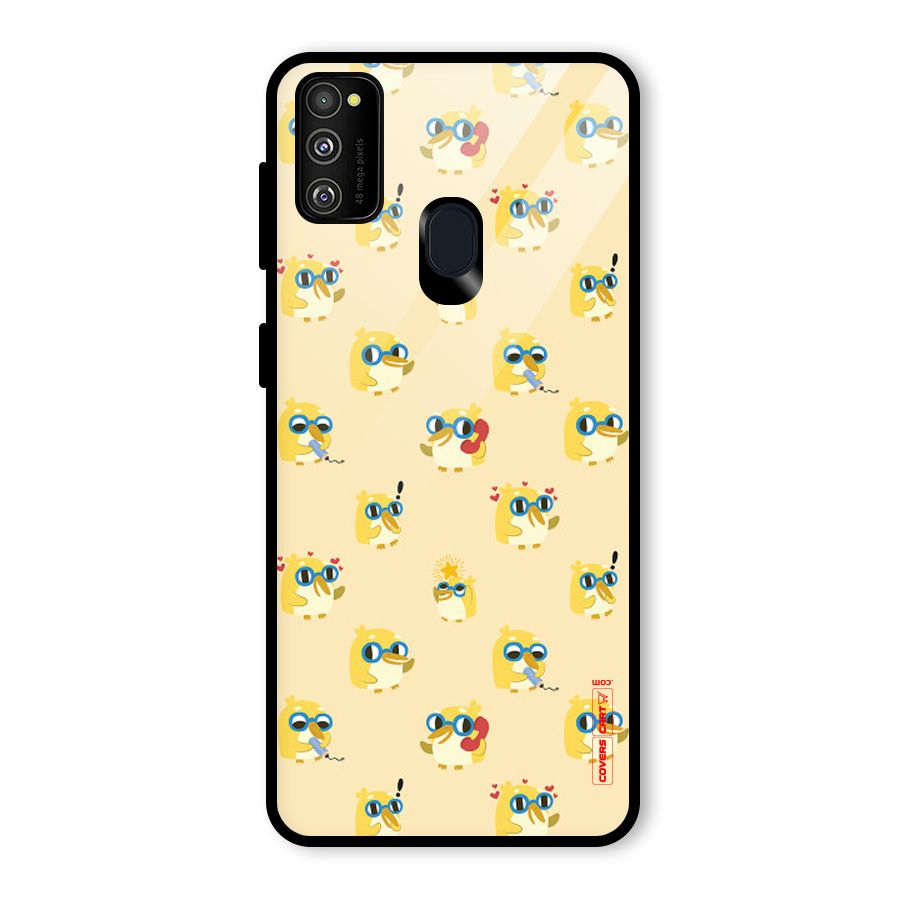 Yellow Parrot Glass Back Case for Galaxy M30s