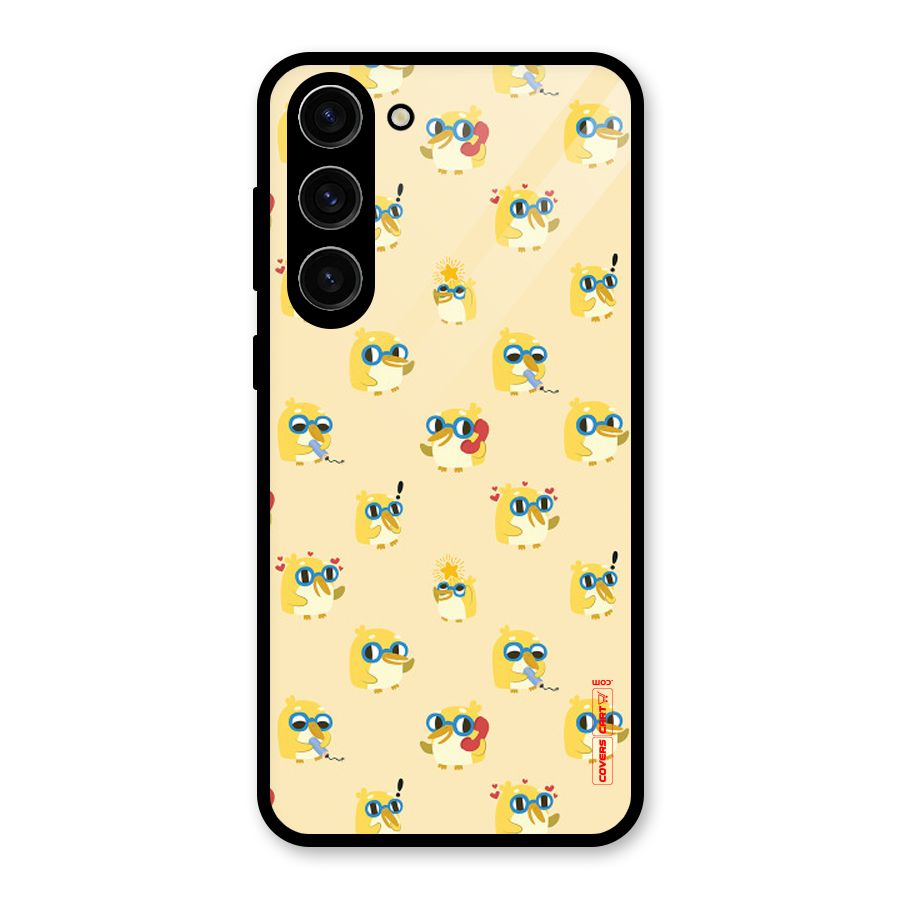Yellow Parrot Glass Back Case for Galaxy S23 Plus