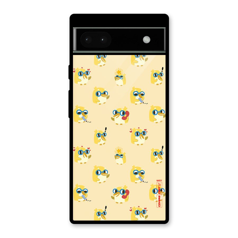 Yellow Parrot Glass Back Case for Google Pixel 6a