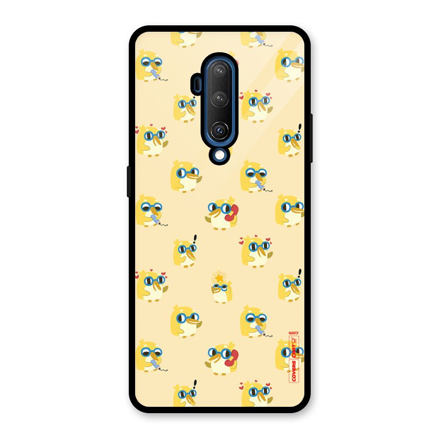 Yellow Parrot Glass Back Case for OnePlus 7T Pro