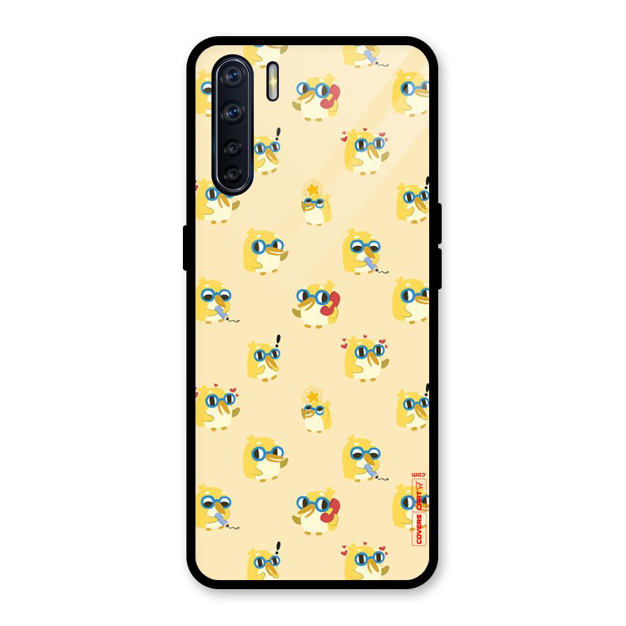 Yellow Parrot Glass Back Case for Oppo F15