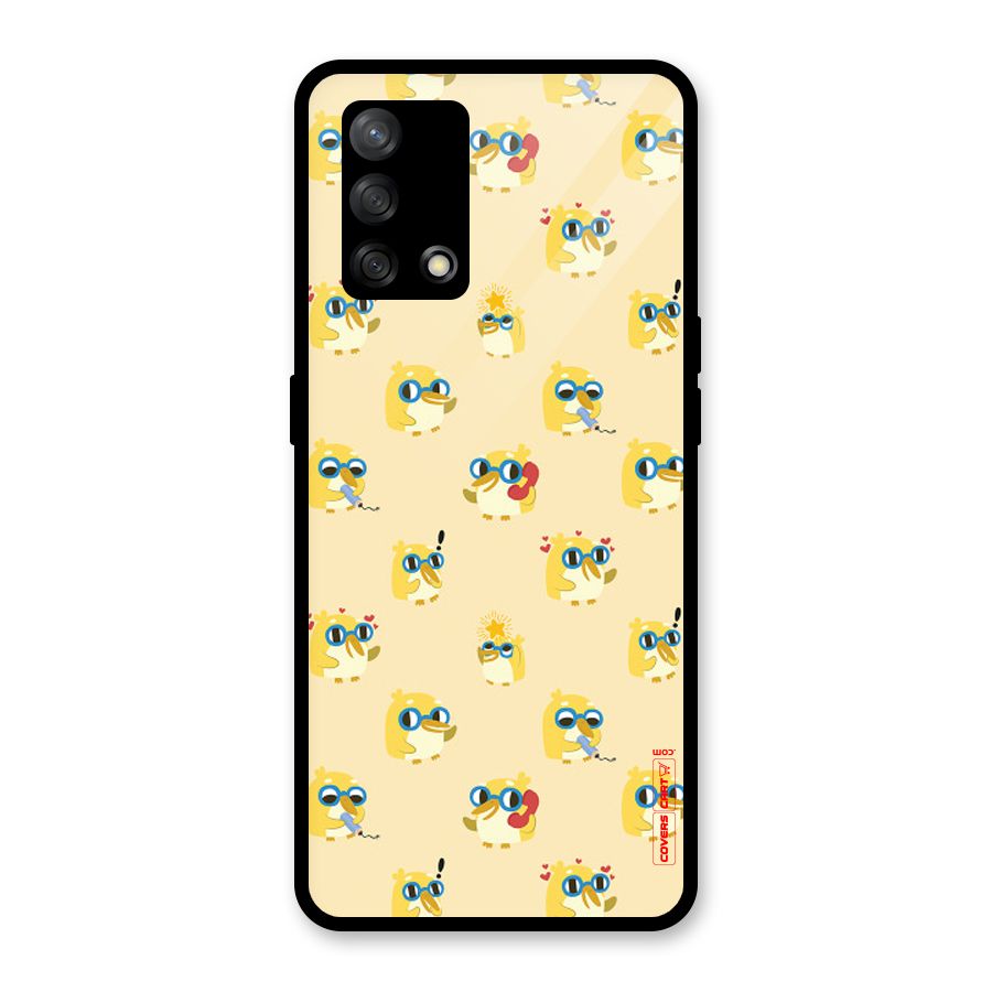 Yellow Parrot Glass Back Case for Oppo F19