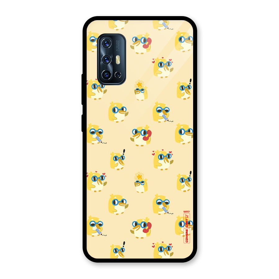 Yellow Parrot Glass Back Case for Vivo V17