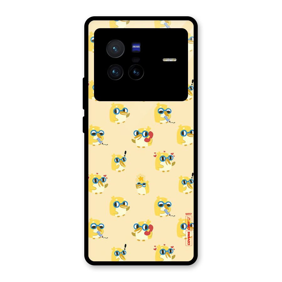 Yellow Parrot Glass Back Case for Vivo X80