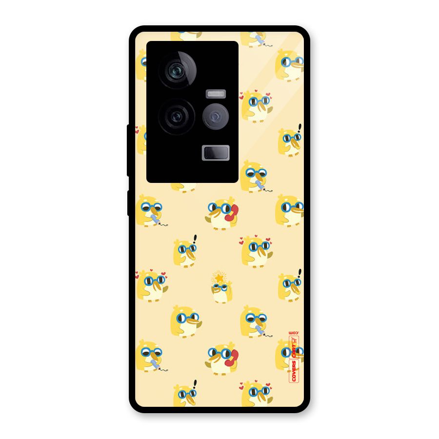 Yellow Parrot Glass Back Case for Vivo iQOO 11 5G