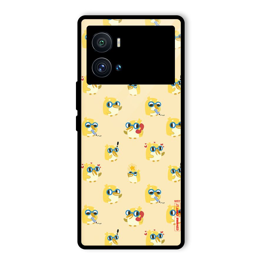 Yellow Parrot Glass Back Case for Vivo iQOO 9 Pro