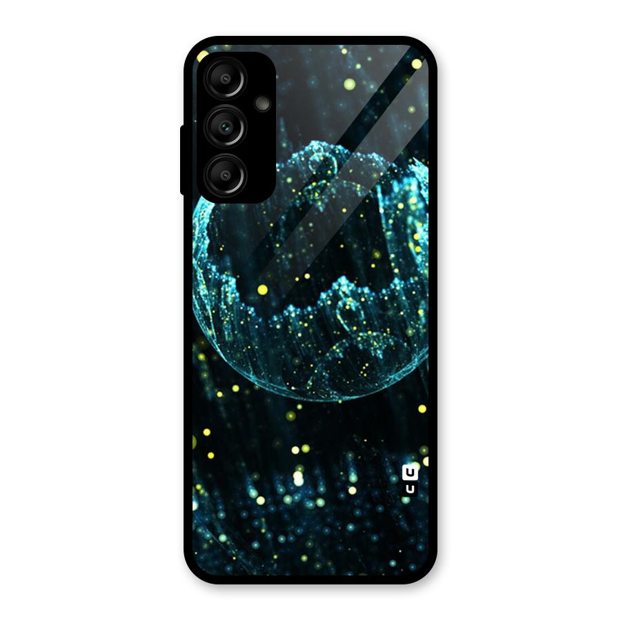 Yellow Rain Glass Back Case for Galaxy A14 5G