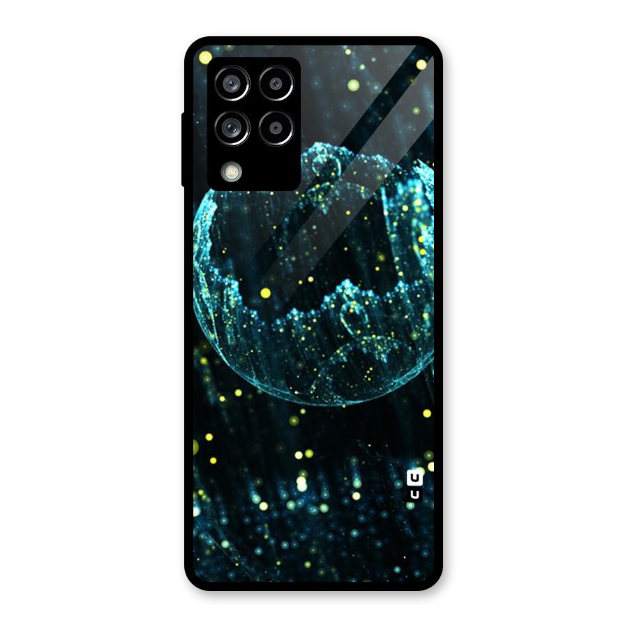 Yellow Rain Glass Back Case for Galaxy M53 5G