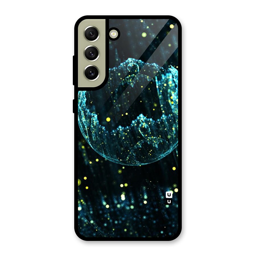 Yellow Rain Glass Back Case for Galaxy S21 FE 5G