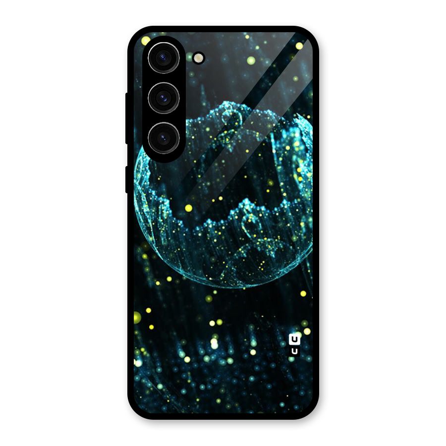 Yellow Rain Glass Back Case for Galaxy S23 Plus