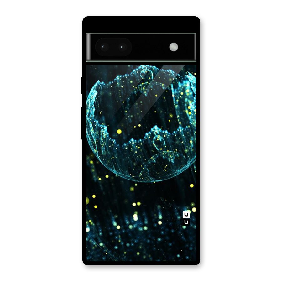 Yellow Rain Glass Back Case for Google Pixel 6a