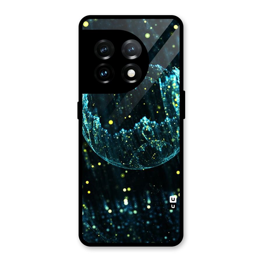 Yellow Rain Glass Back Case for OnePlus 11