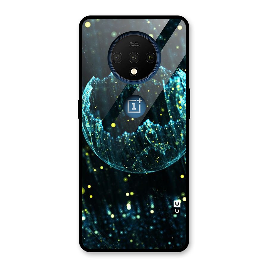 Yellow Rain Glass Back Case for OnePlus 7T