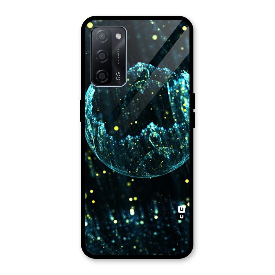 Yellow Rain Glass Back Case for Oppo A53s 5G
