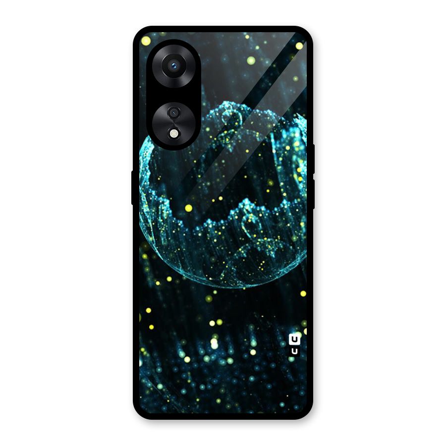 Yellow Rain Glass Back Case for Oppo A78