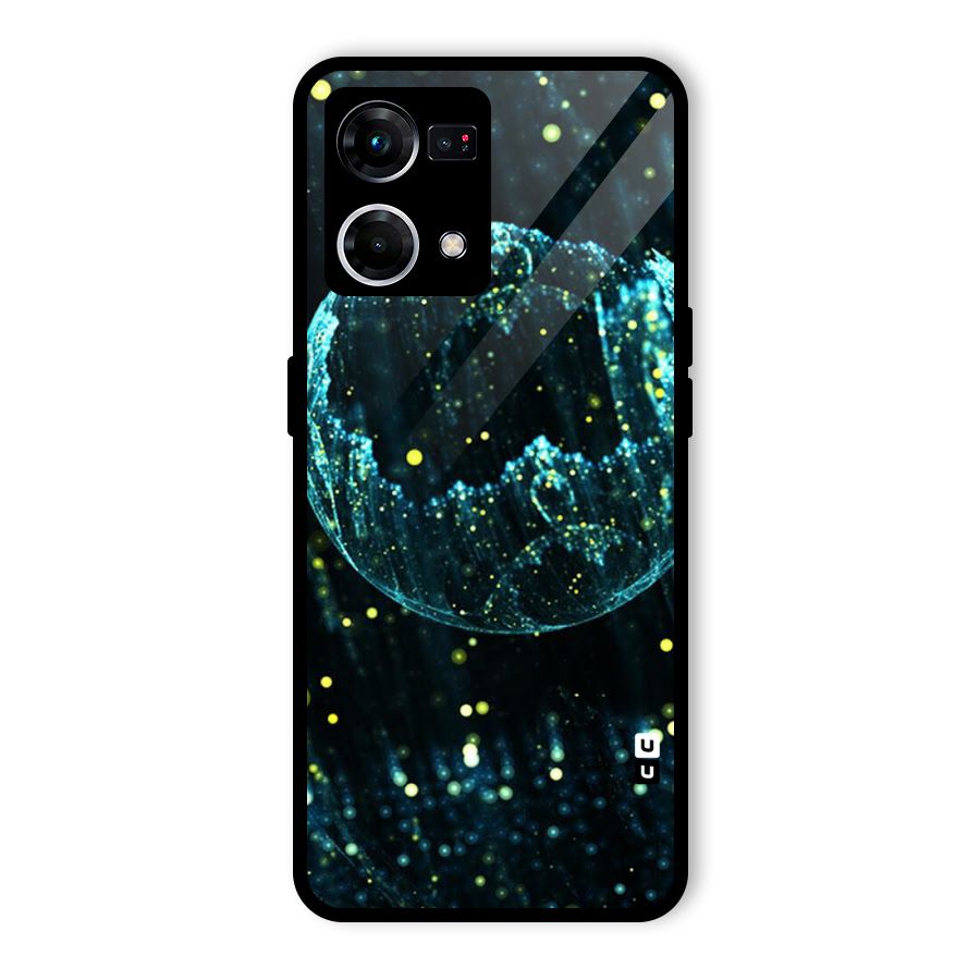 Yellow Rain Glass Back Case for Oppo F21 Pro 5G