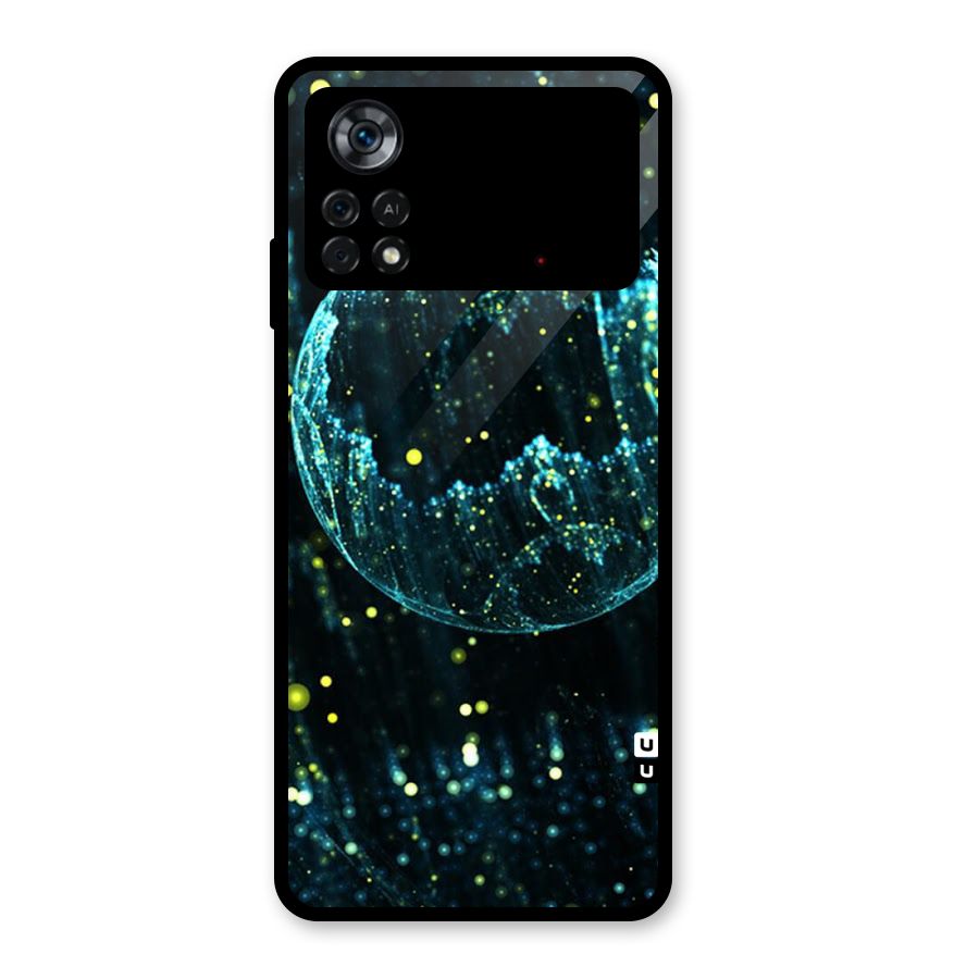Yellow Rain Glass Back Case for Poco X4 Pro 5G