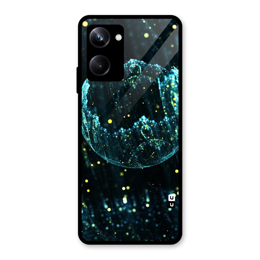 Yellow Rain Glass Back Case for Realme 10 Pro