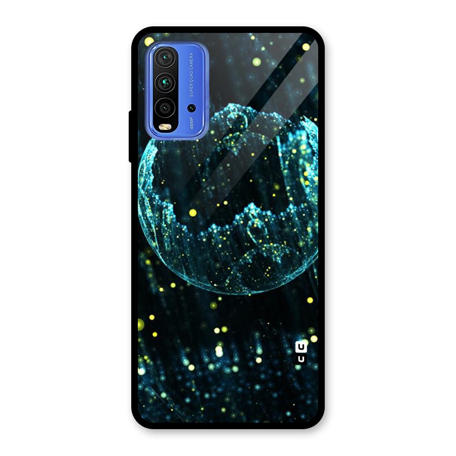 Yellow Rain Glass Back Case for Redmi 9 Power