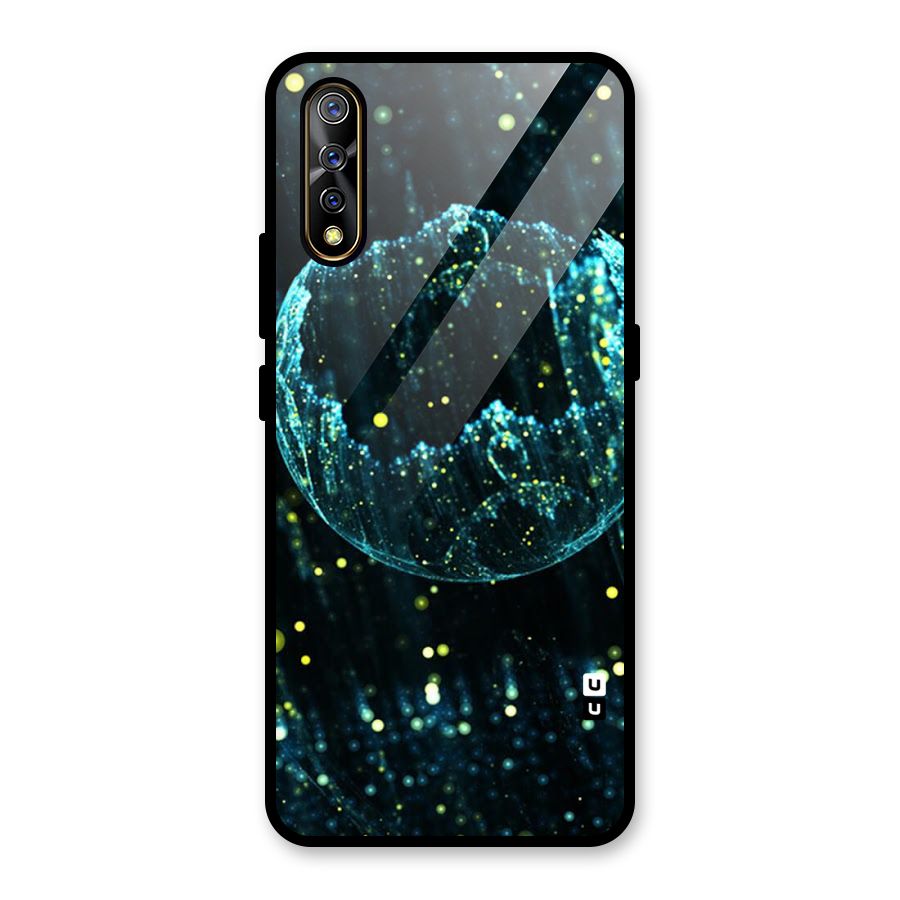 Yellow Rain Glass Back Case for Vivo S1