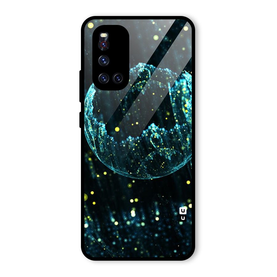 Yellow Rain Glass Back Case for Vivo V19