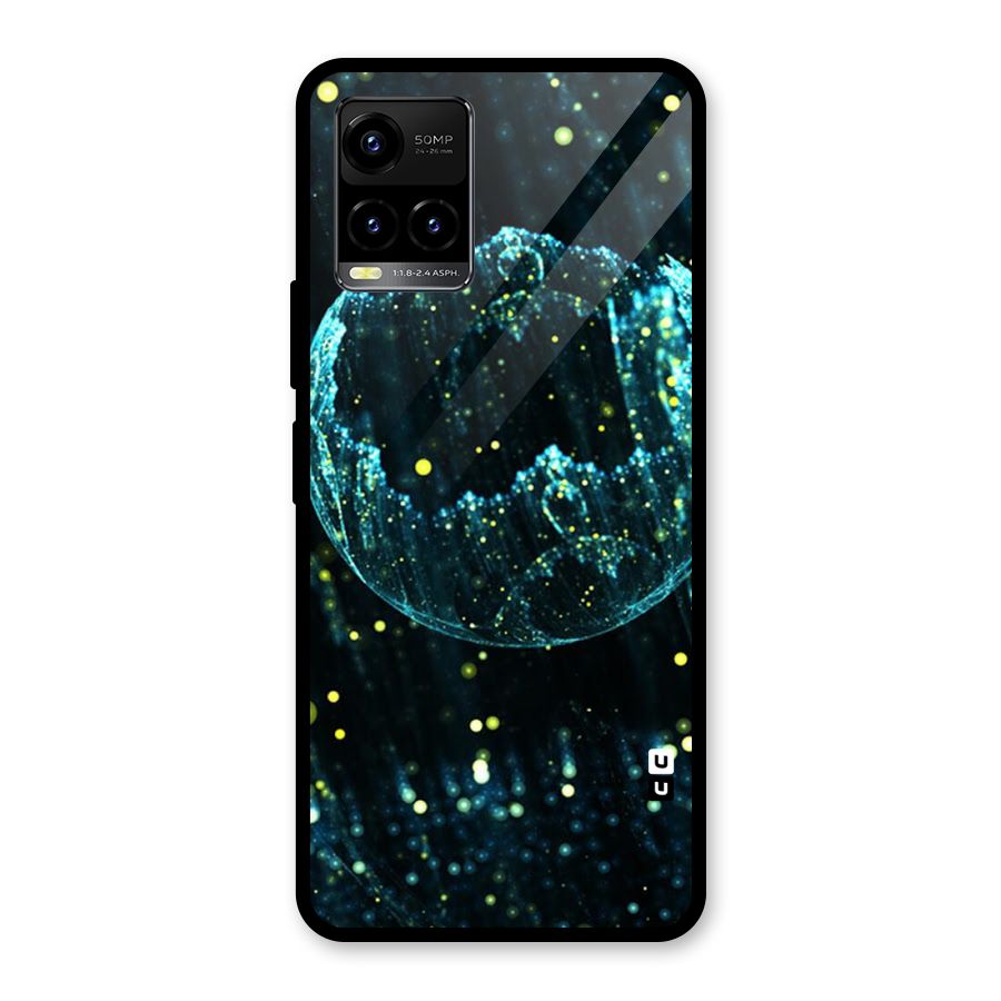 Yellow Rain Glass Back Case for Vivo Y21T