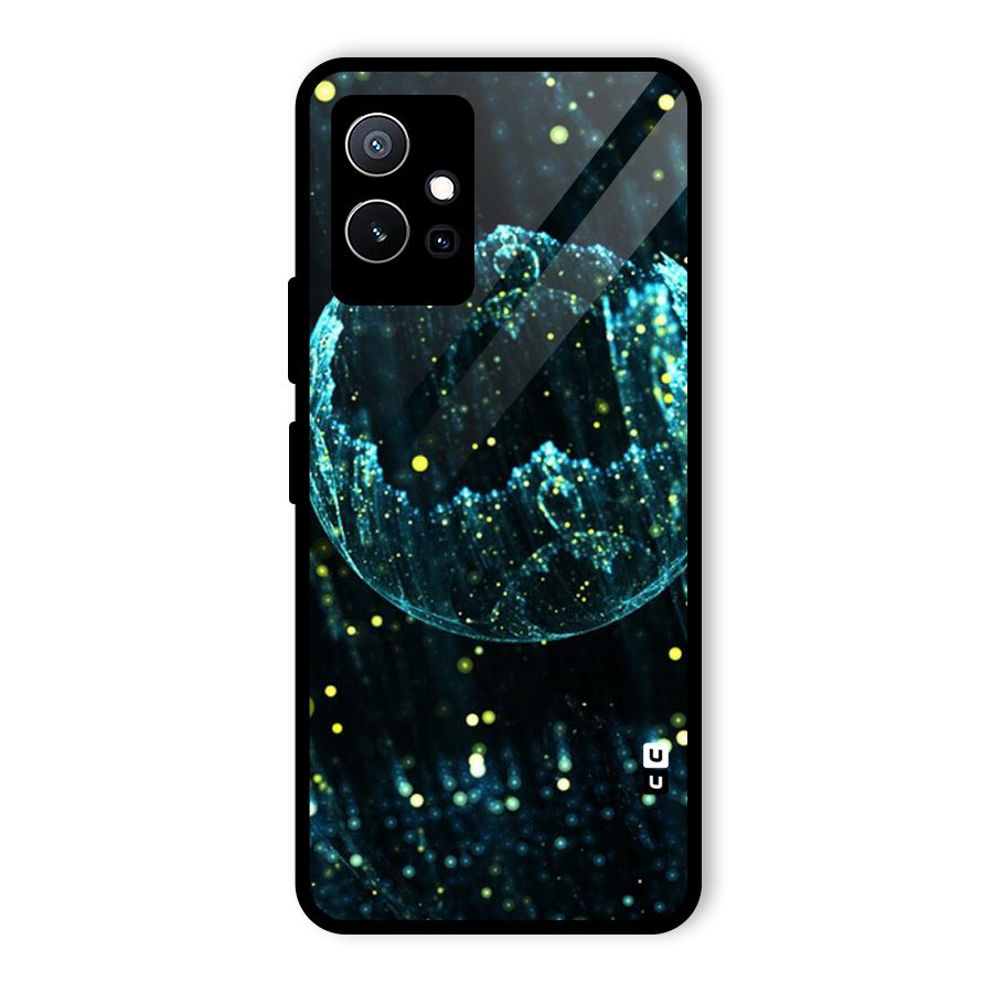 Yellow Rain Glass Back Case for Vivo Y75 5G