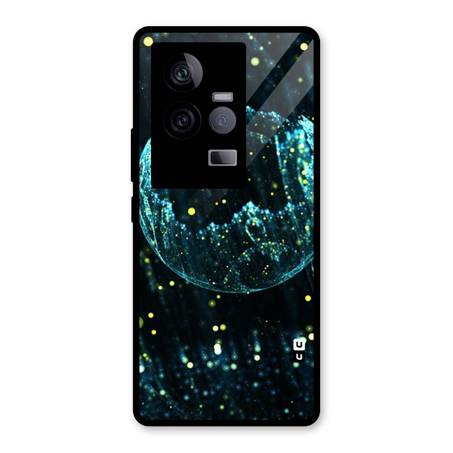 Yellow Rain Glass Back Case for Vivo iQOO 11 5G