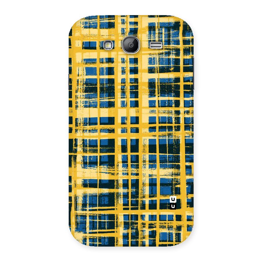 Yellow Rugged Check Design Back Case for Galaxy Grand Neo