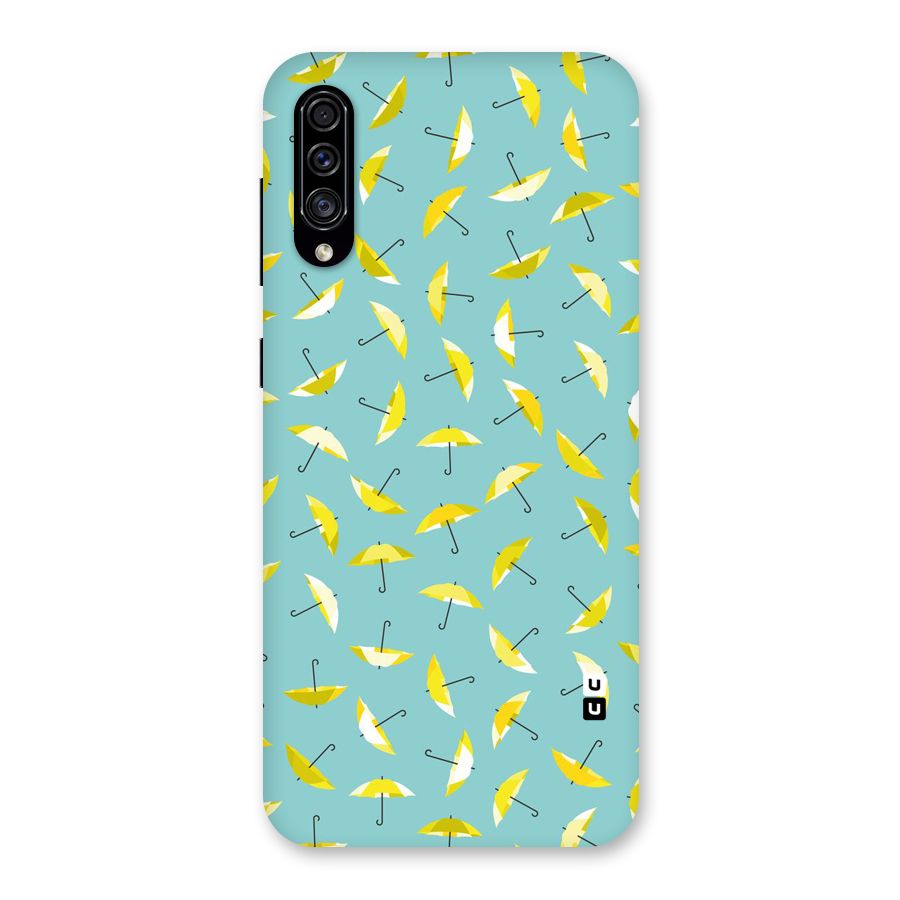 Yellow Umbrella Pattern Back Case for Galaxy A30s