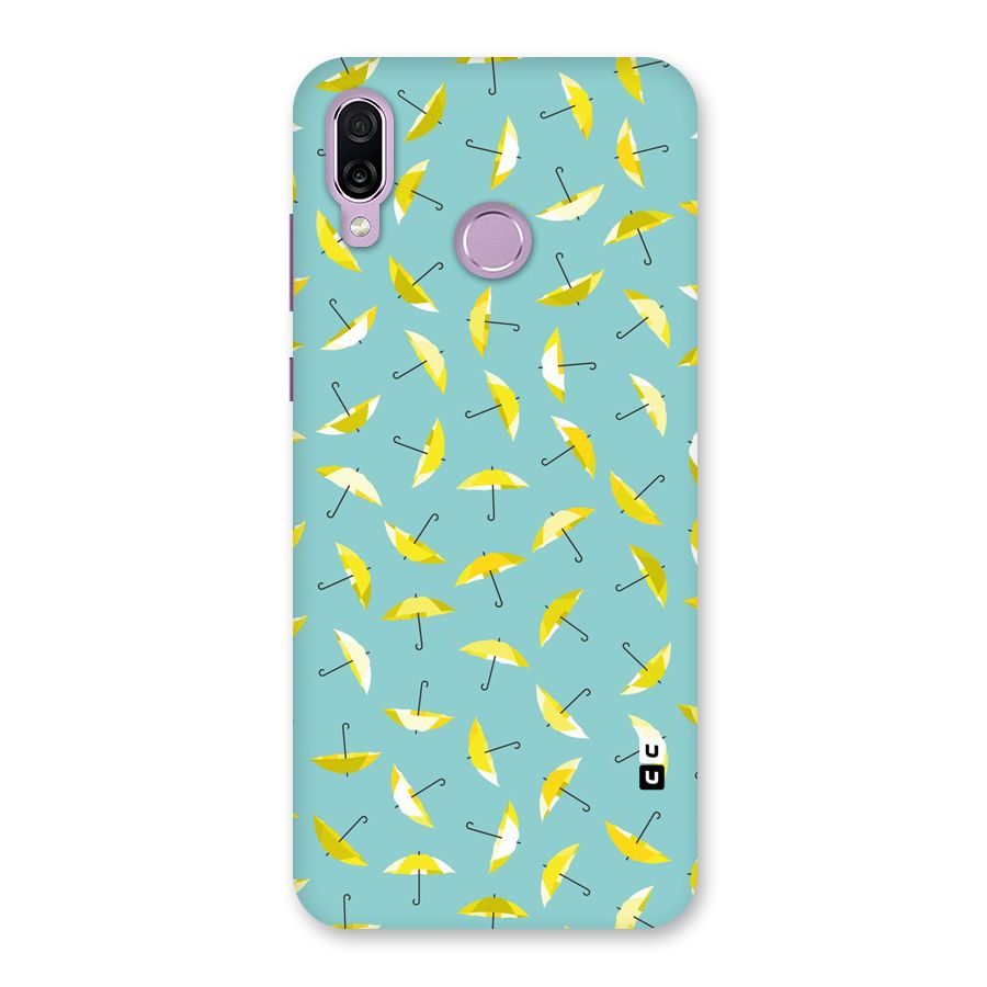 Yellow Umbrella Pattern Back Case for Honor Play