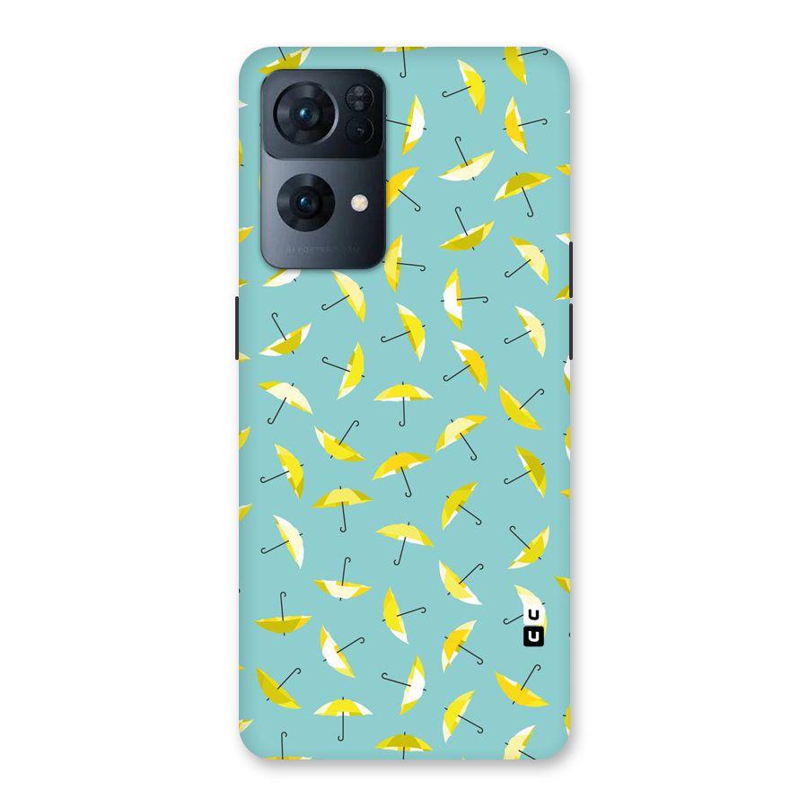 Yellow Umbrella Pattern Back Case for Oppo Reno7 Pro 5G