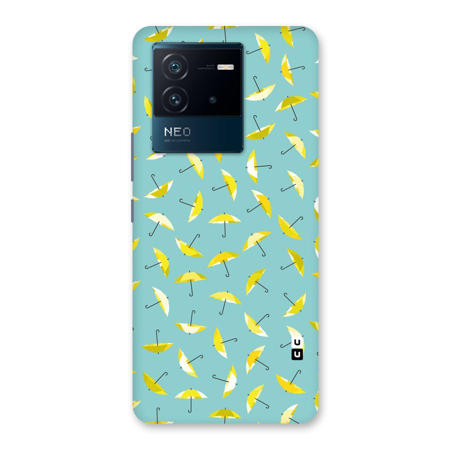 Yellow Umbrella Pattern Back Case for Vivo iQOO Neo 6 5G