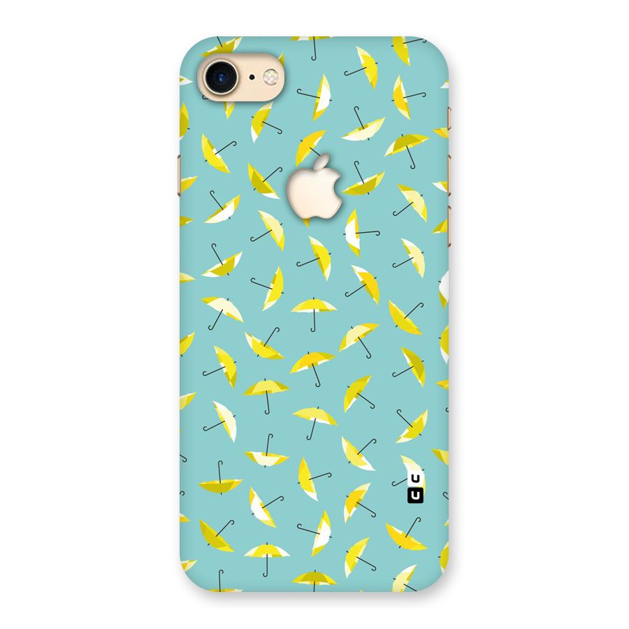 Yellow Umbrella Pattern Back Case for iPhone 7 Apple Cut