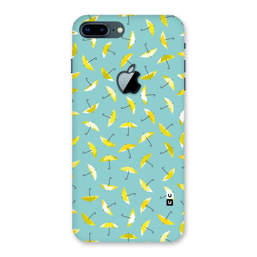 Yellow Umbrella Pattern Back Case for iPhone 7 Plus Apple Cut