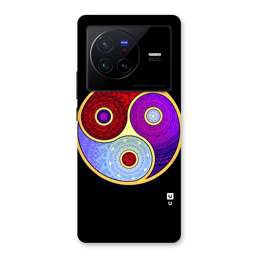 Yin Yang Mandala Design Back Case for Vivo X80