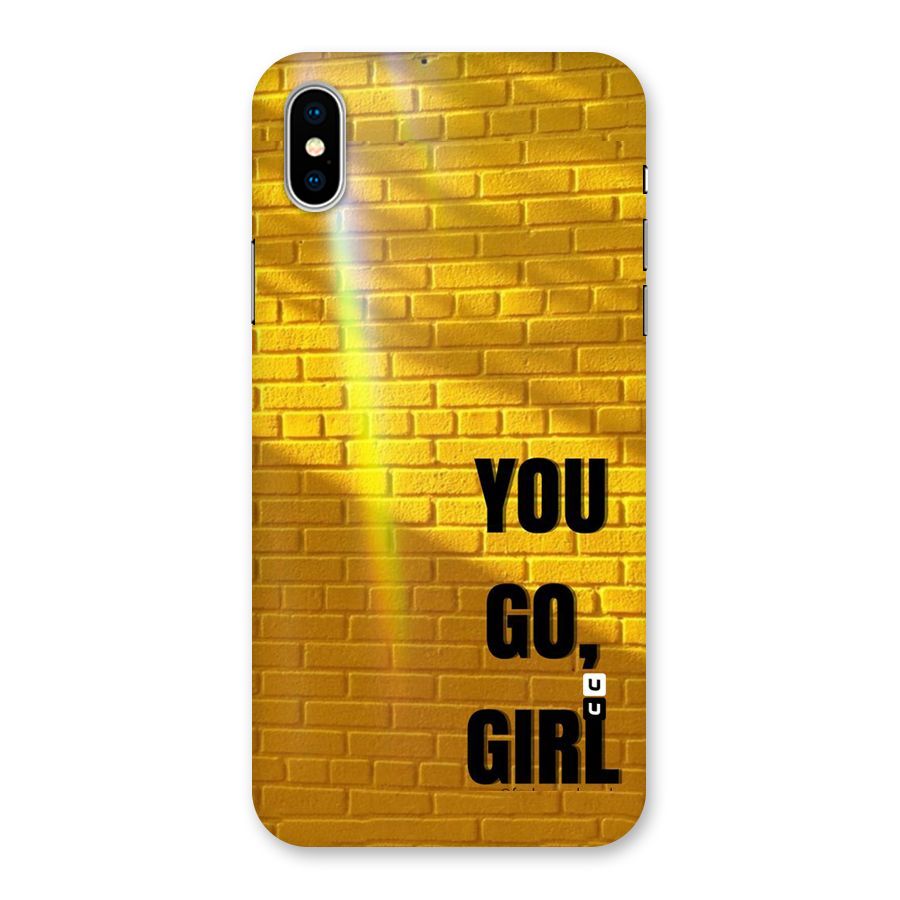 You Go Girl Wall Back Case for iPhone XS