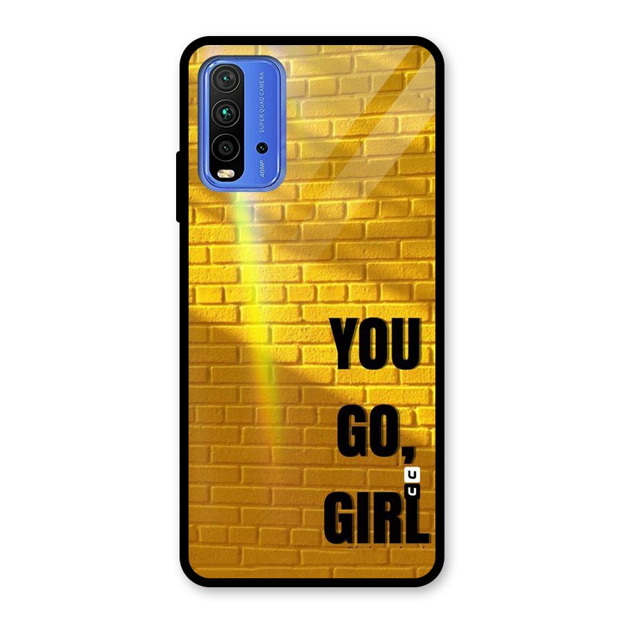 You Go Girl Wall Glass Back Case for Redmi 9 Power