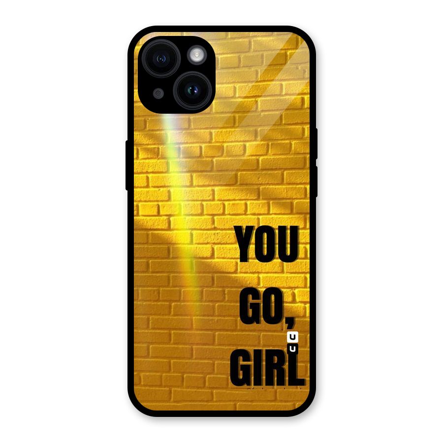 You Go Girl Wall Glass Back Case for iPhone 14
