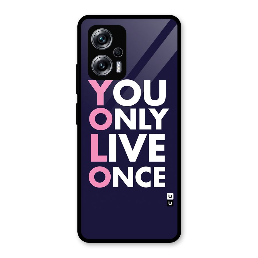 You Live Only Once Glass Back Case for Redmi K50i