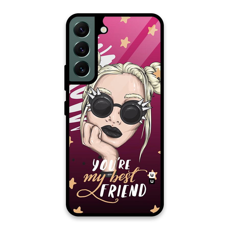 You My Best Friend Glass Back Case for Galaxy S22 5G