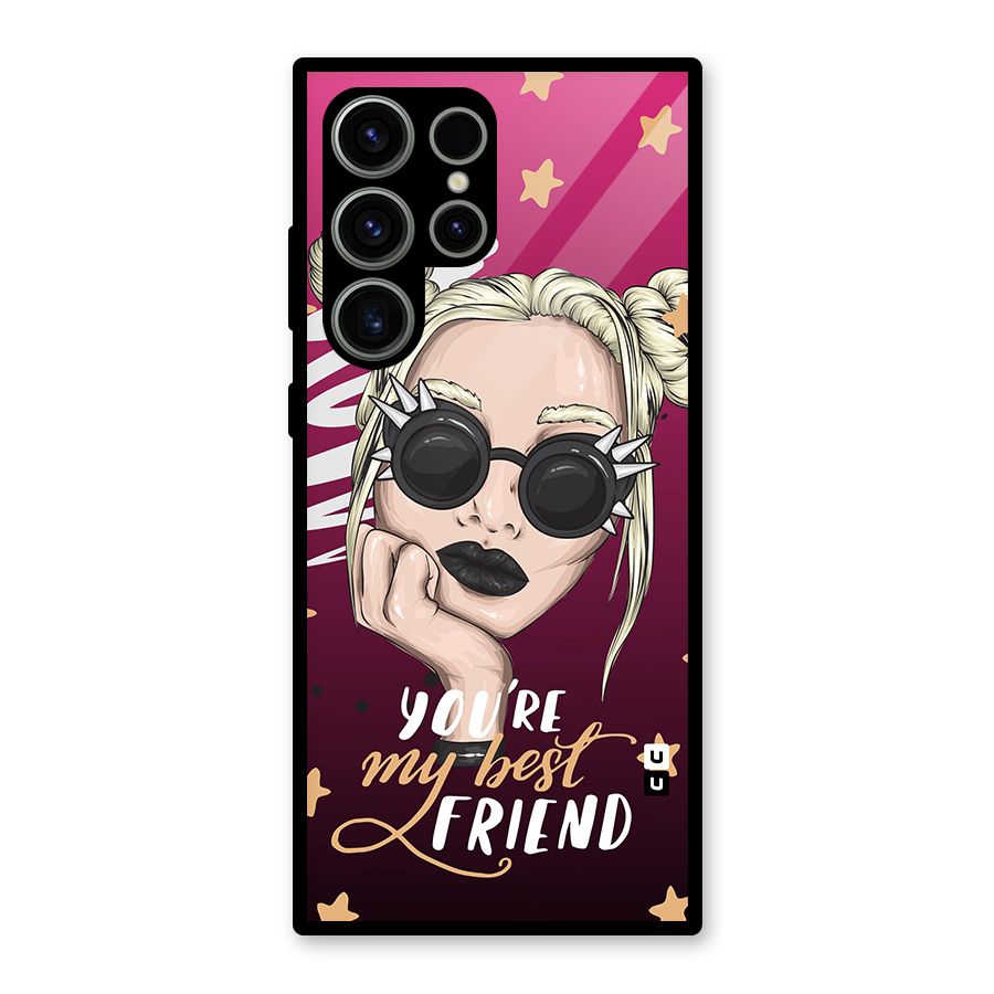 You My Best Friend Glass Back Case for Galaxy S23 Ultra