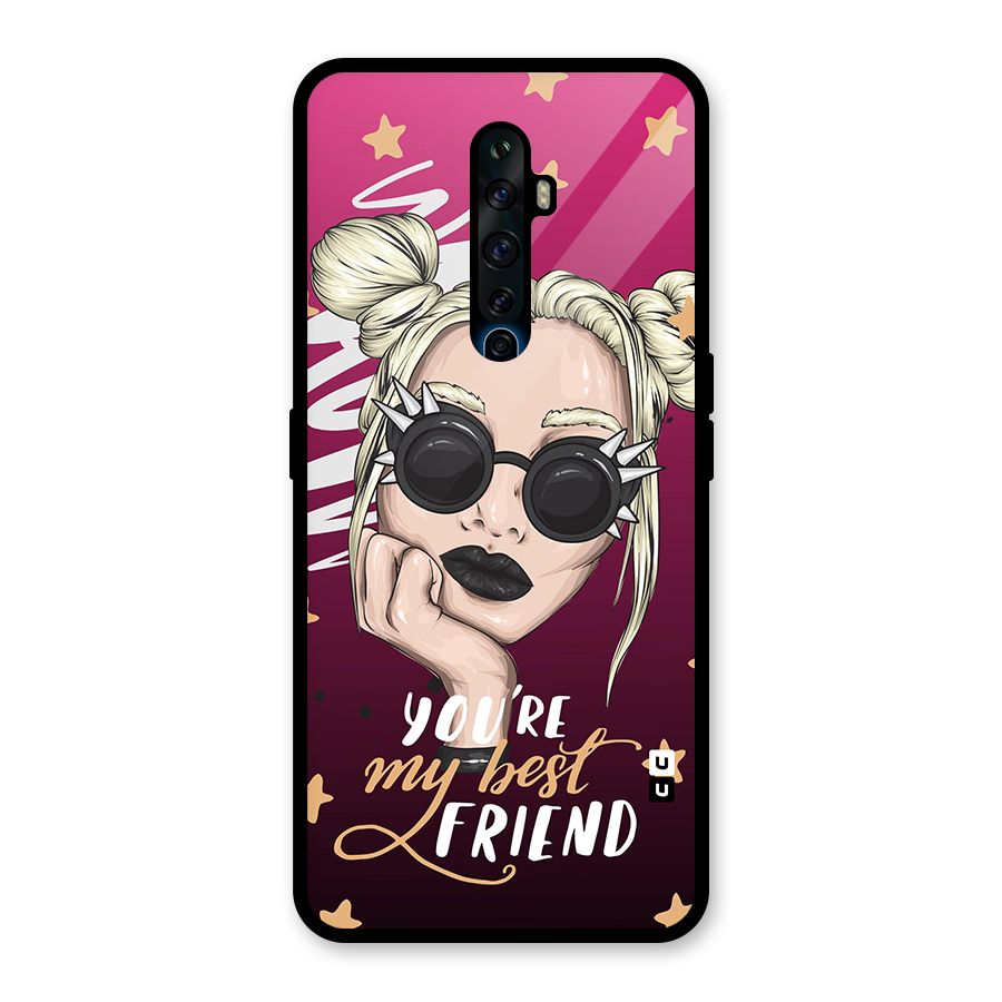 You My Best Friend Glass Back Case for Oppo Reno2 F