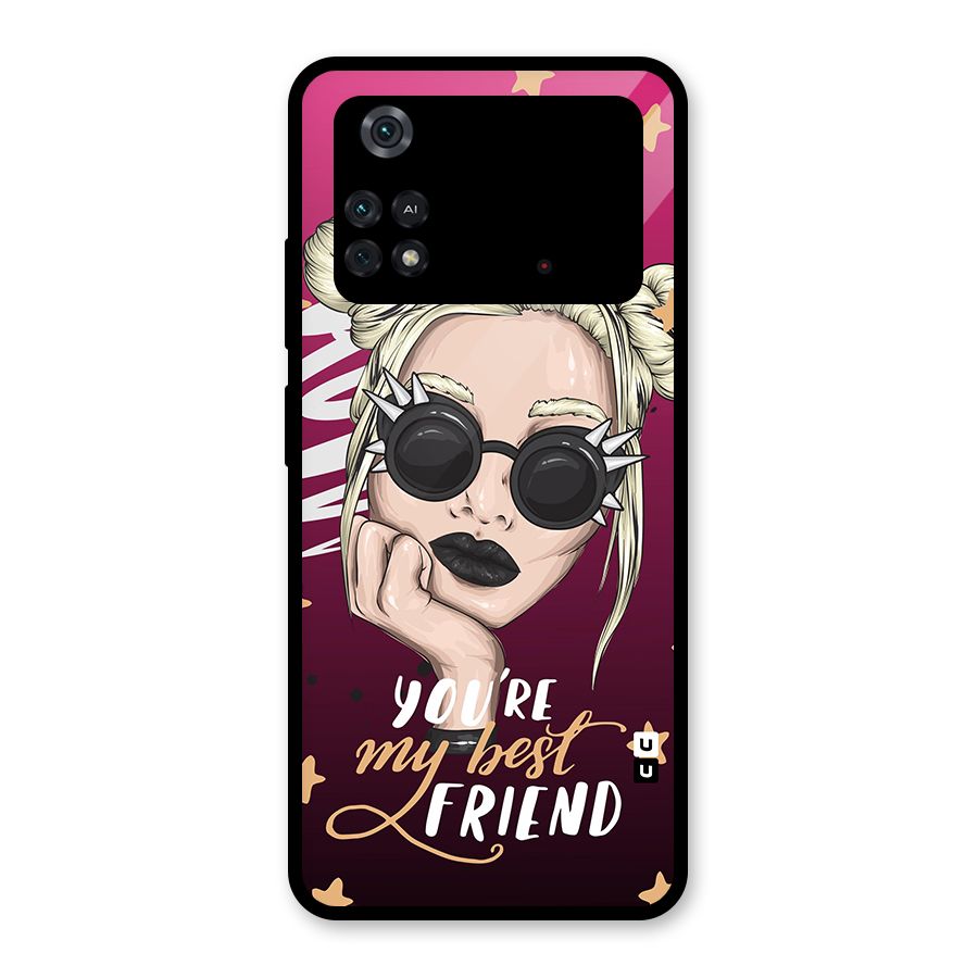 You My Best Friend Glass Back Case for Poco M4 Pro 4G